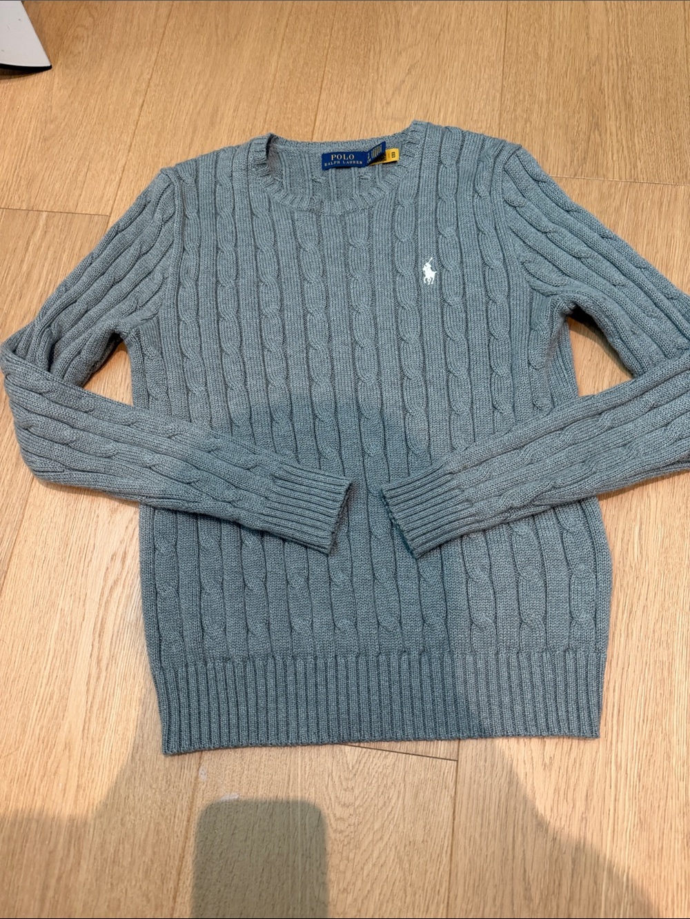 Polo by Ralph Lauren women’s grey Cable Crewneck Sweater - small